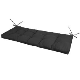 1Pc Bench Seat Cushion For Indoor Outdoor Furniture Water-Resistant Or Non-Water-Resistant Options 8CM Or 10CM 51.18 X 19.68IN For Garden Patio Balcon (Option: Normal 8CM Black)