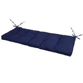 1Pc Bench Seat Cushion For Indoor Outdoor Furniture Water-Resistant Or Non-Water-Resistant Options 8CM Or 10CM 51.18 X 19.68IN For Garden Patio Balcon (Option: Normal 8CM Navy)